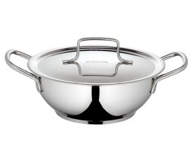 Borosil Cookfresh SS Deep Kadhai + Lid, 1.8L