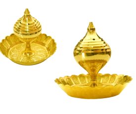 Brass Agarbatti Stand with Ash Catcher
