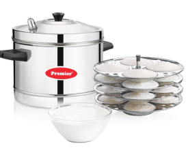 Premier Stainless Steel Cookware - Idly Maker (With 4 Plates)