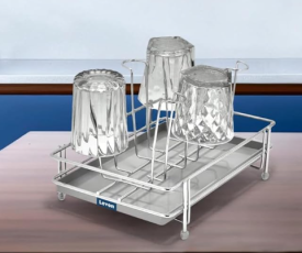 Stainless Steel Glass Stand for 6 Glasses