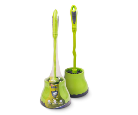 Antibacterial Round Toilet Brush with Container