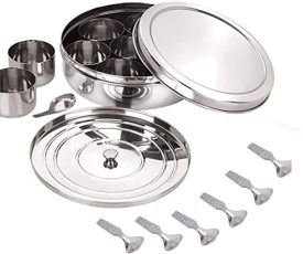 Stainless Steel Spice Box, Masala Dabba