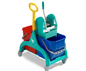 Red DOUBLE BUCKET TROLLEY