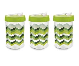 Plastic Turn and Lock Jar - 2000ml, Set of 2