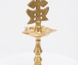 Brass Cross Oil Lamp 5 wicks 12 inch