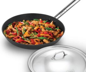 Hawkins Futura 29 cm Induction Non Stick Fry Pan with Stainless Steel Handle, Black (INFS29S)