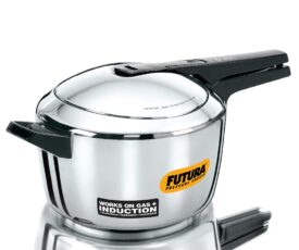 Hawkins Futura 5.5 Litre Inner Lid Pressure Cooker, Stainless Steel Cooker, Induction base Silver (Fss55),
