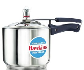 Hawkins 3 Litre Pressure Cooker | Stainless Steel | Hevibase (silver